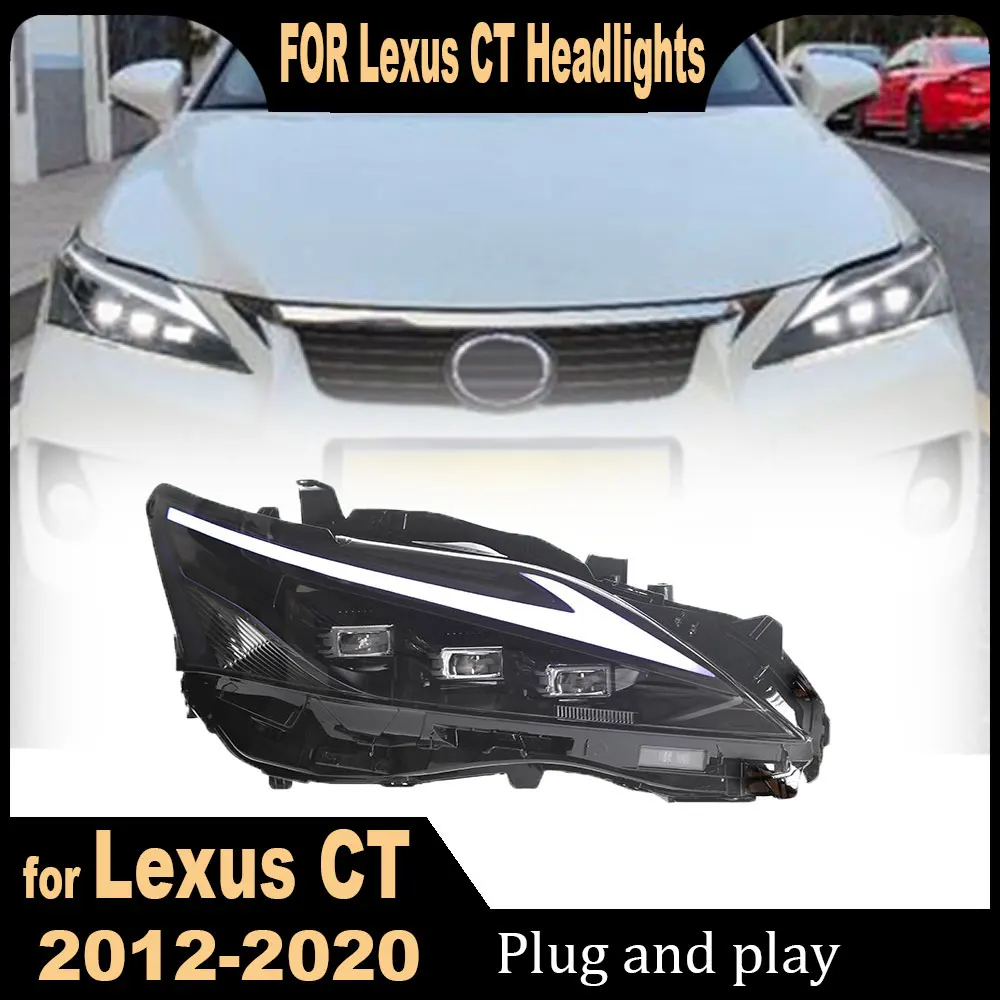 2PC Car Headlight For Lexus CT CT200h 2013 2014 2015-2017 LED Head Lights matrix Style DRL Daytime lights Assembly Plug and play