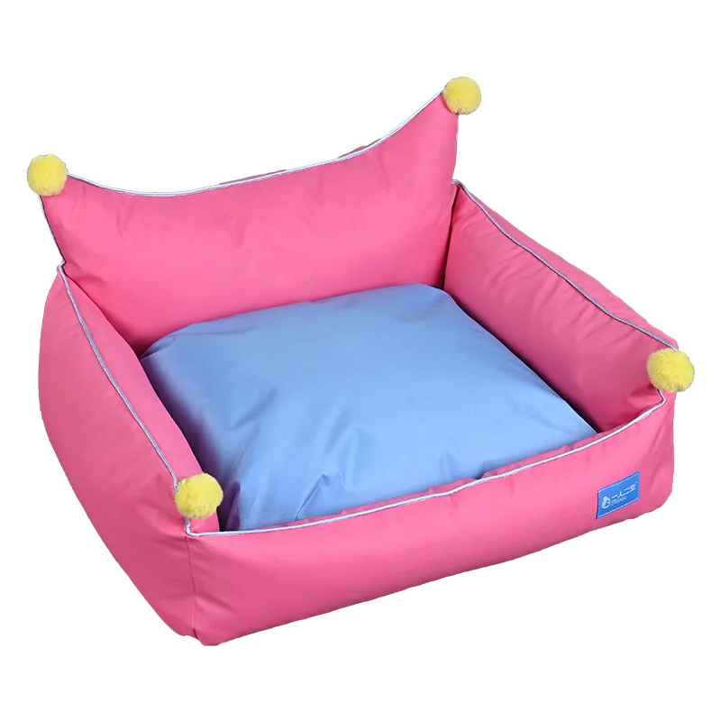 New all-season dog bed made of Oxford fabric, suitable for Teddy, spring and summer star-shaped sofa cat bed