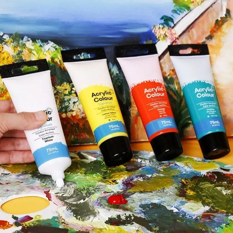 

Y5LB Professional Acrylic Paints 75ml Tubes, Quality Pigments, Perfect for Artists of All Levels, Great for Canvas