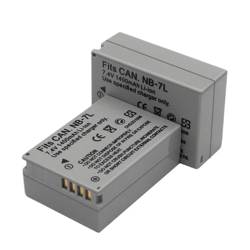 NB-7L Replacement Li-ion Camera Battery 7.4V 1400mAh for Canon PowerShot G10 G11 G12 SX30 IS Digital Camera