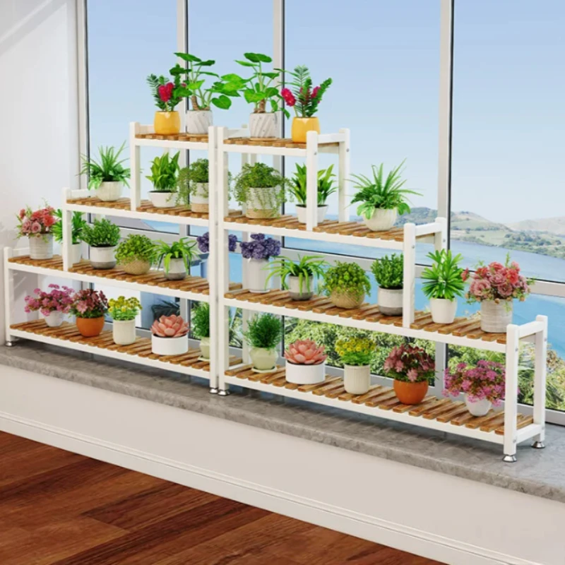 Floating Plant Shelf Gardening Storage Metal Flower Stand Display Terrace Arredo Giardino Per Esterno Outdoor Patio Furniture