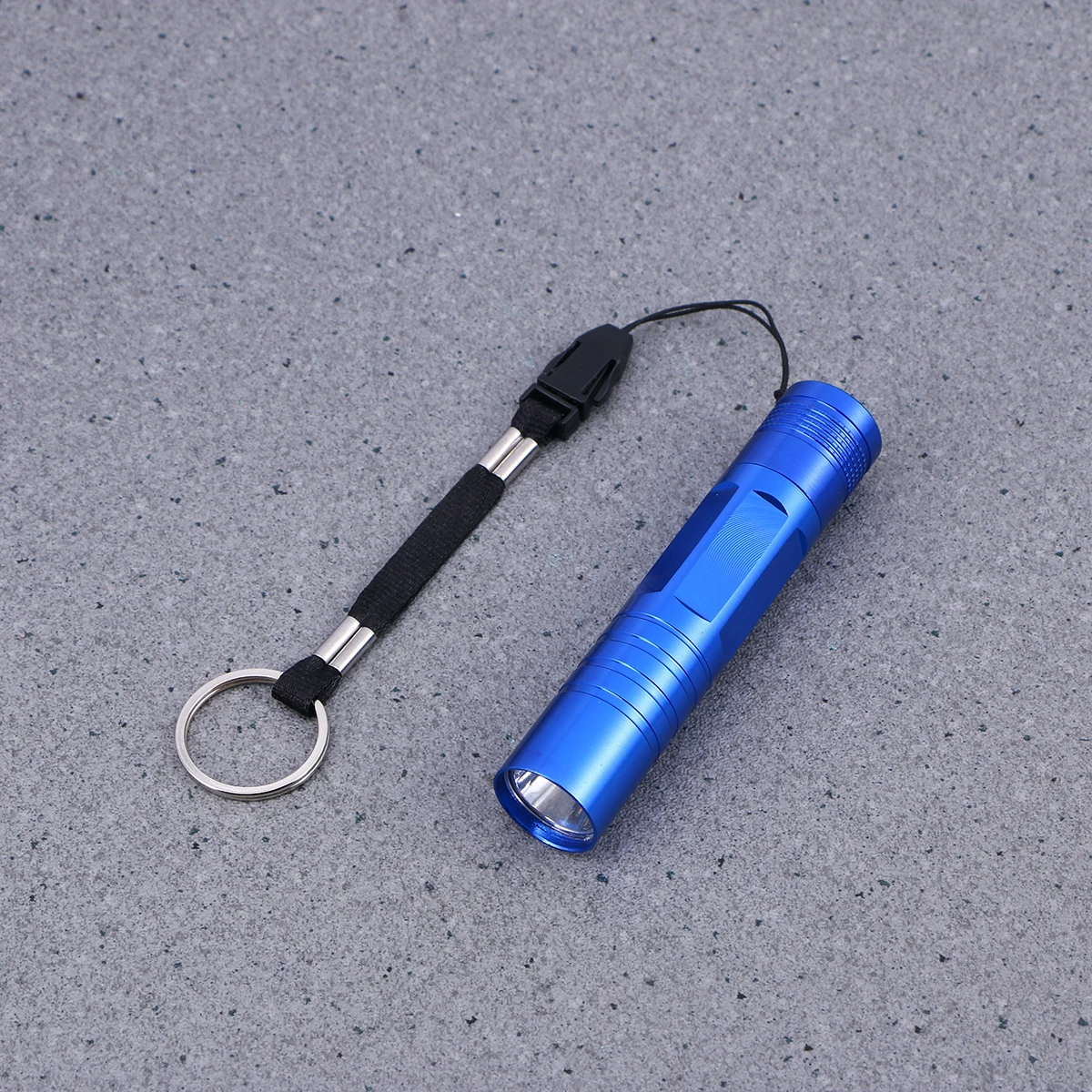 Mini LED Flashlight Bright Red Blue Caution Small Key Chain Pocket Sized Waterproof 330 Feet Visibility AA