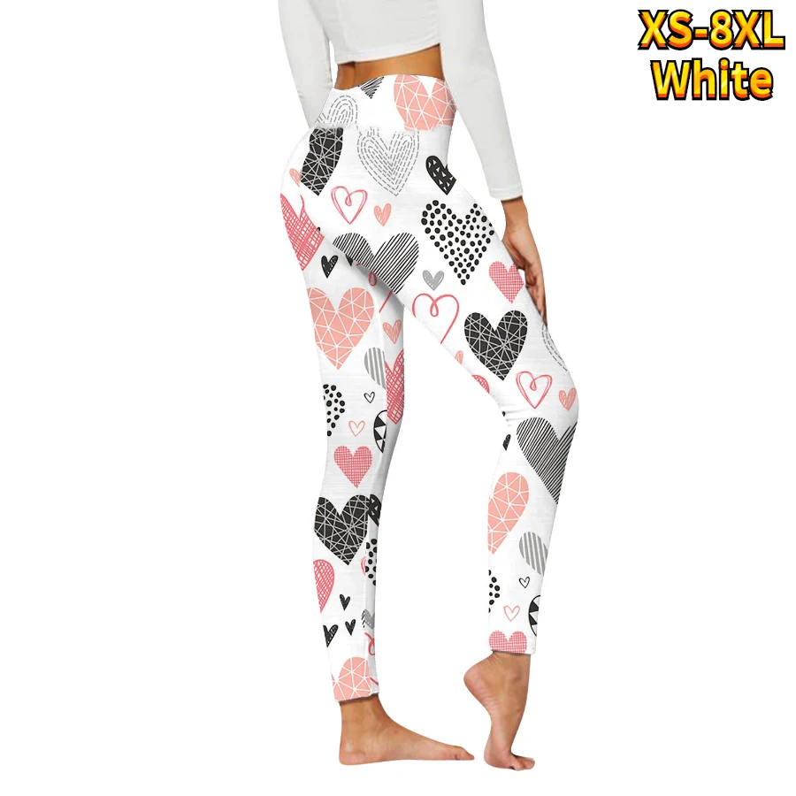 Women\'s Basic Pattern Printed Yoga Pants Elastic Yoga Leggings Gym Jogging Fitness Clothes Quick Dry Slim Pants XS-8XL