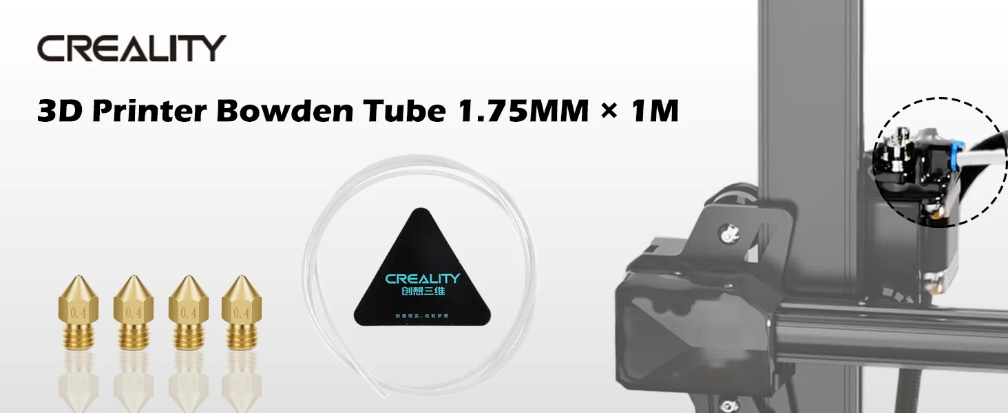 Creality Offizieller 1M 2M 3D-Drucker PTFE-Schlauch Bowden Tubing Upgrades 3D-Drucker Bowden Tube für 1,75 mm Filament Ender K1 Serie – Detail 1