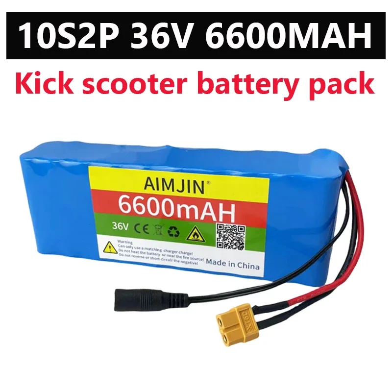 

Original 36V 10s2p 6600mAH Li Ion Rechargeable Battery 6.6ah Balance Vehicle Battery