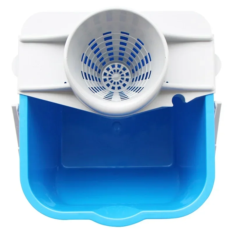 Carrello per schiacciare il secchio rotondo per pulizia mini muti-task in plastica professionale personalizzato da 25 litri