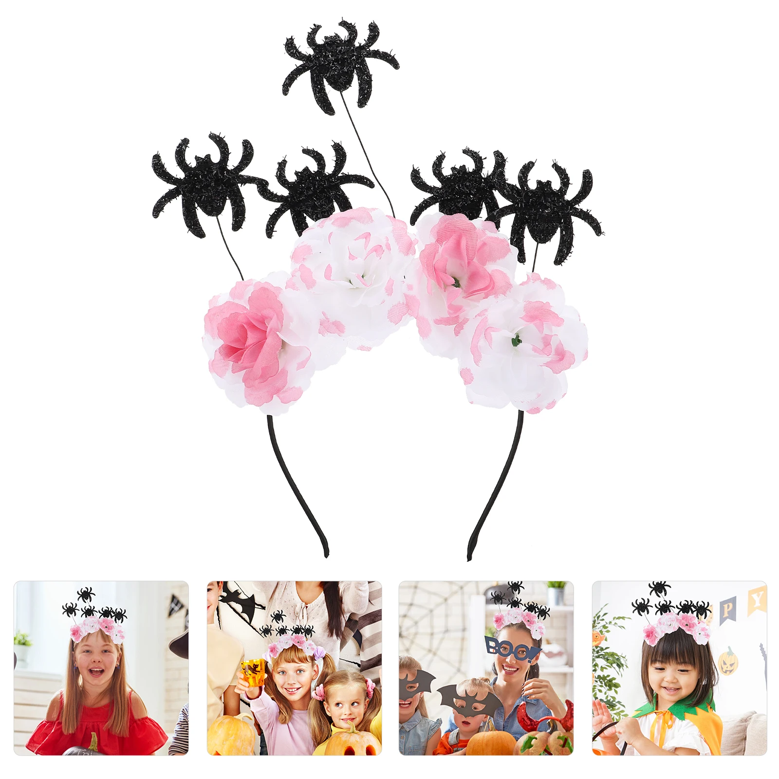 

Cosplay Decorative Headband Funny Spider Web Hair Hoop Ear Halloween Headbands Party