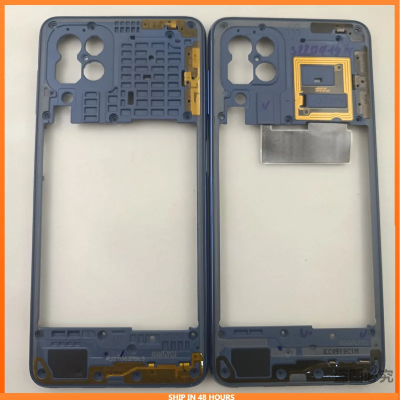 For Samsung Galaxy M32 4G M325F M325FV Middle Frame Bezel Faceplate Rear Frame With Power Volume button Replace