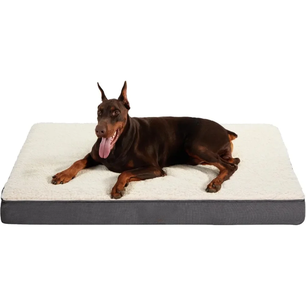 

54"x44" Dog Bed with Removable Washable Cover for Dogs Up To 150lbs, Egg Crate Foam Pet Bed Mat, Jumbo Orthopedic Dog Bed