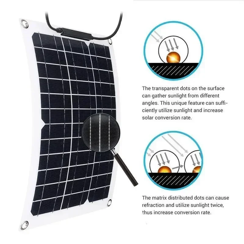 100W/200W Flexible Solar Panel Kit 12V Battery Charger mc4 with 10-30A Controller Solar Cells Power Bank for Phone Car Yacht RV