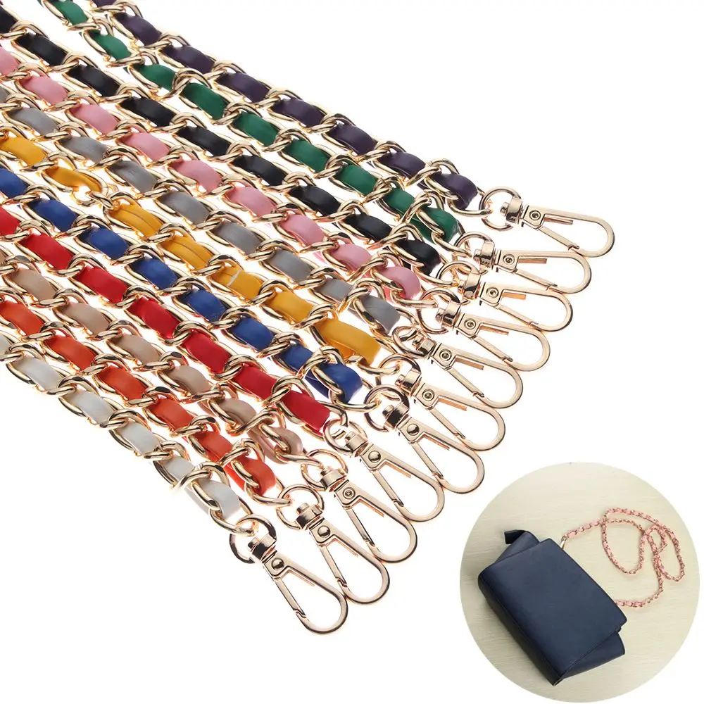 120cm Purse Chain Strap Crossbody Handbag Chains Replacement Leather Shoulder Bag Chain Straps DIY Women Girl Bag Part Accessory