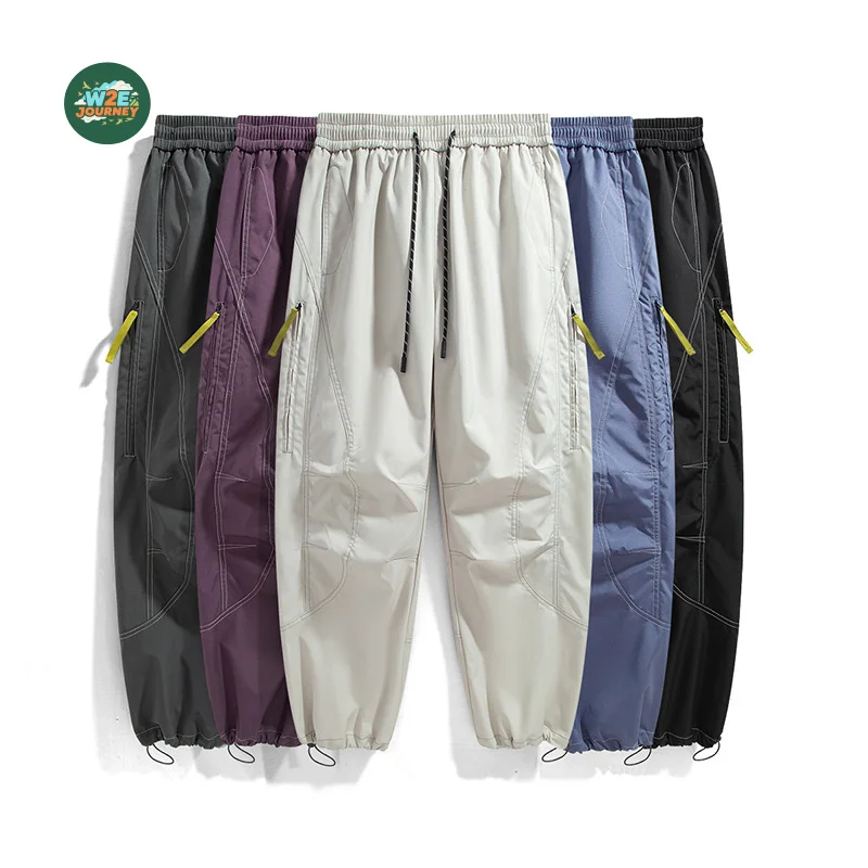 

W2EJOURNEY Одежда высшего качества, размер ЕС, США, водонепроницаемые брюки из софтшелла, модные брендовые уличные походные мужские и женские свободные повседневные брюки-карго