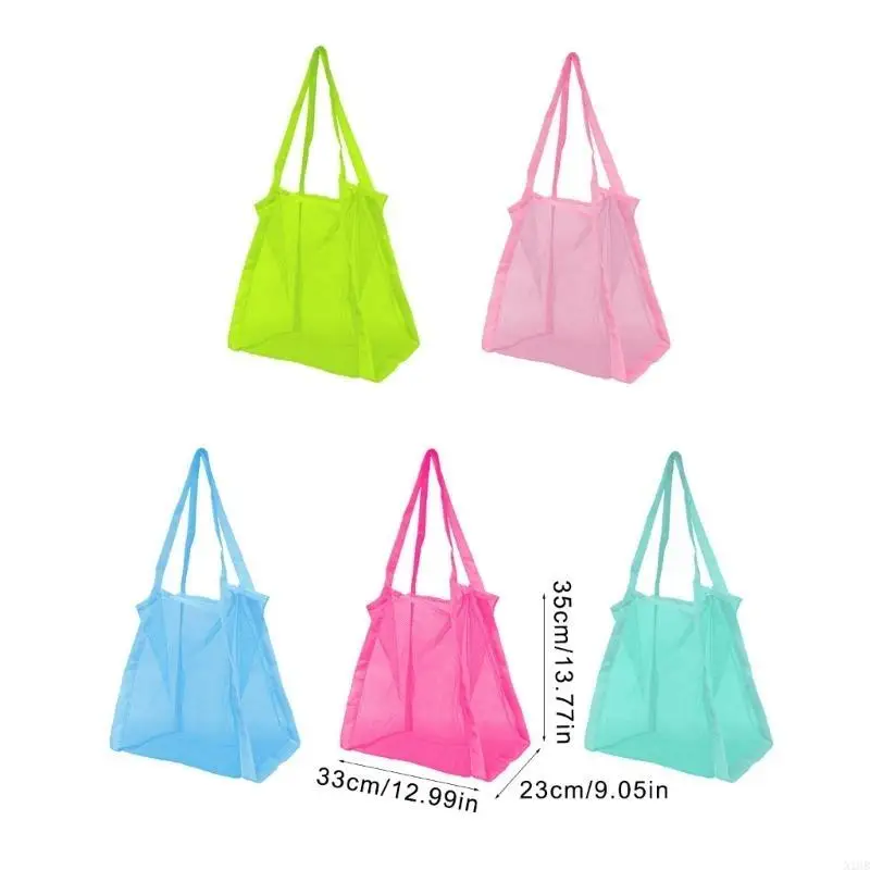 N1HB Family Friendly Sand Toy Storage Bag Convenient and Water Resistant Mesh Bag for Beach Adventures and Outdoor Swim Fun