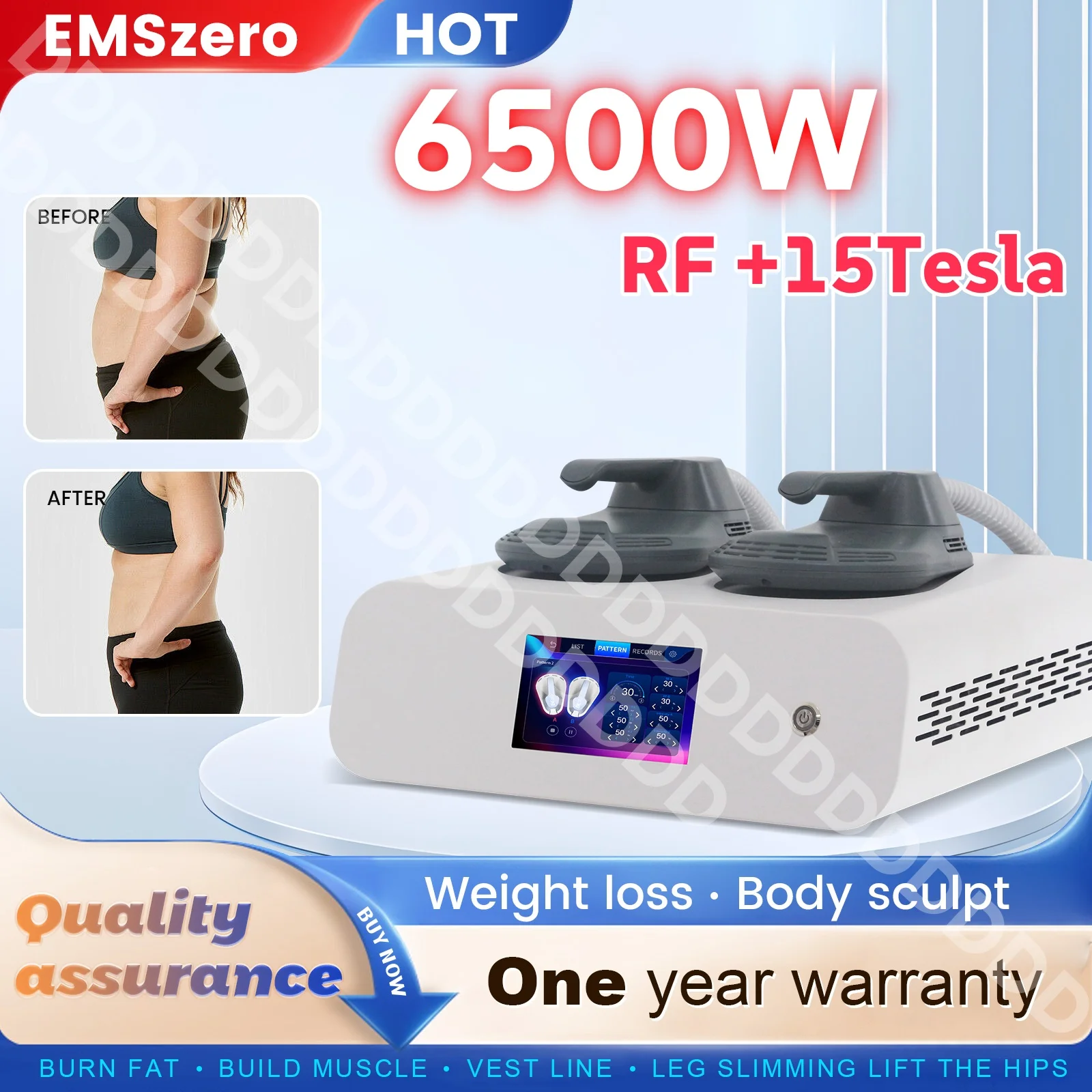 EMSZERO Body Sculpt Muscle Stimulator Machine RF Electromagnetic Coil Muscle Build Device Neo 2 Handles Stimulation CE