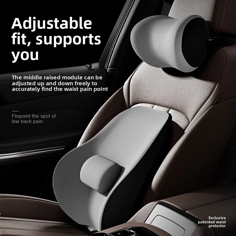 

Car Electric Massage Lumbar Cushion, Long-term Sitting Waist Pad, Backrest for Car Seats, Special Headrest and Lumbar Support
