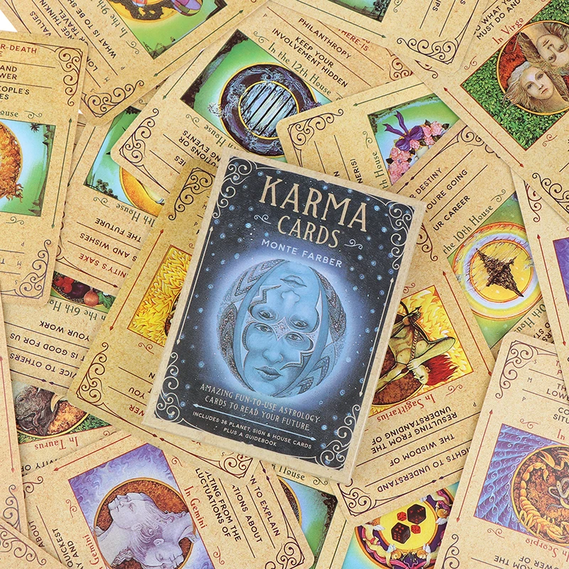 Paquet de tarot Karma pour oracle, jeu de table pour Chasse l\'avenir, pour les fêtes de famille et les loisirs, 1 boîte