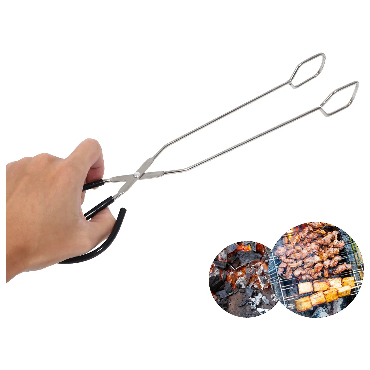 

Stainless Steel Food Clip Bbq Long Anti-Scalding Professional Outdoor Camping Tongs Heat Resistant Easy Carry Flexible Portable