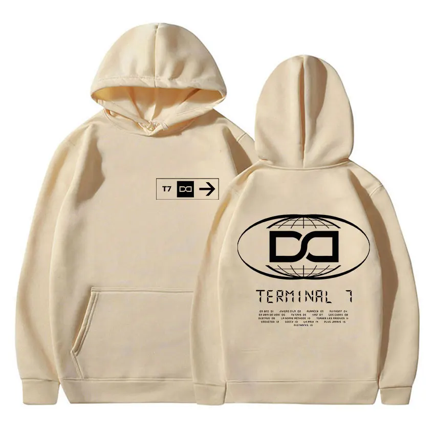 Bluza z kapturem Rapper Djadja & Dinaz TERMINAL 7 Tour Album 2025 Grafika Męska Damska Retro Estetyczna Bluza Y2K Moda Pop Music