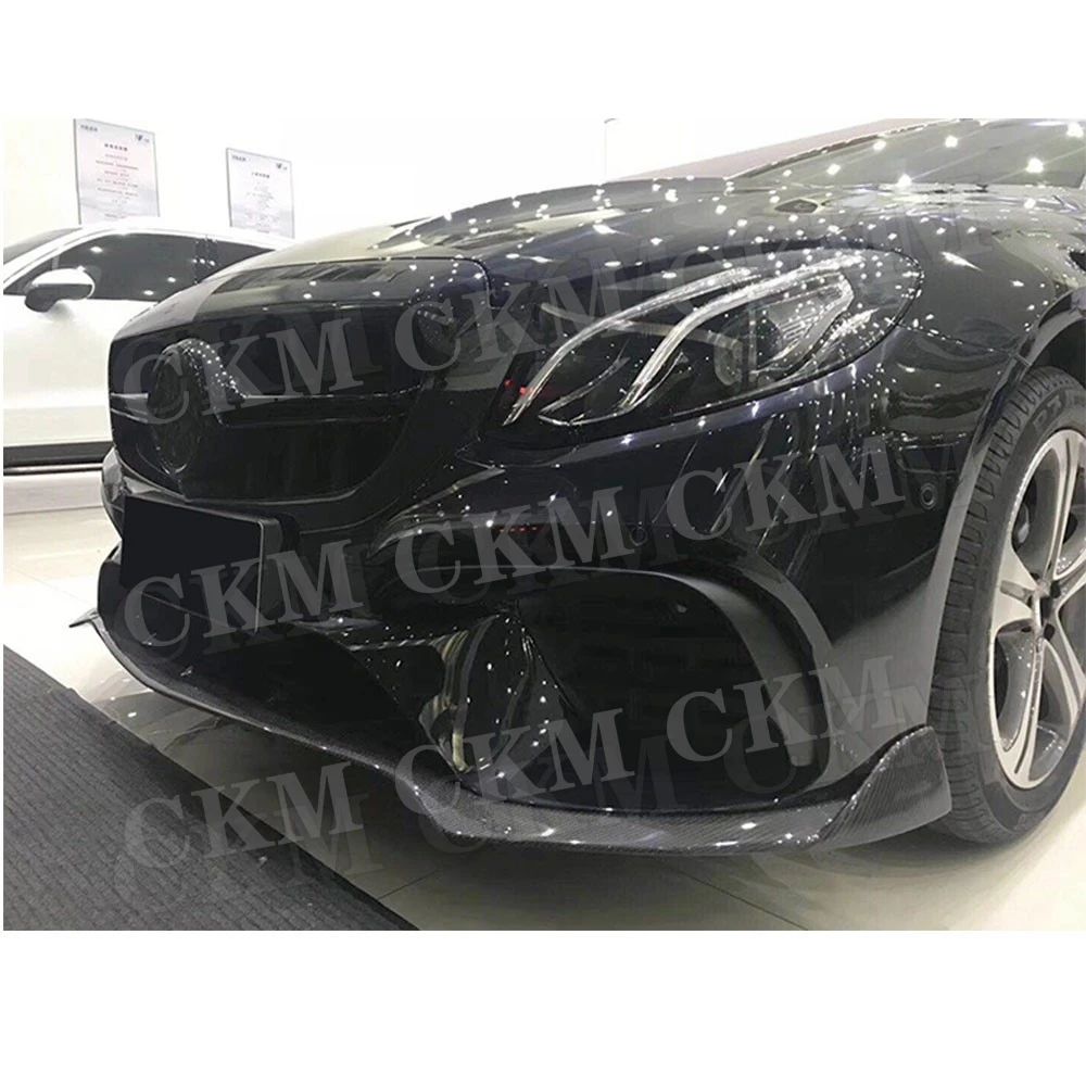 

Carbon Fiber / FRP Front Lip Bumper Chin Splitters Spoiler for Mercedes Benz E Class W213 E63 AMG 2017-2019