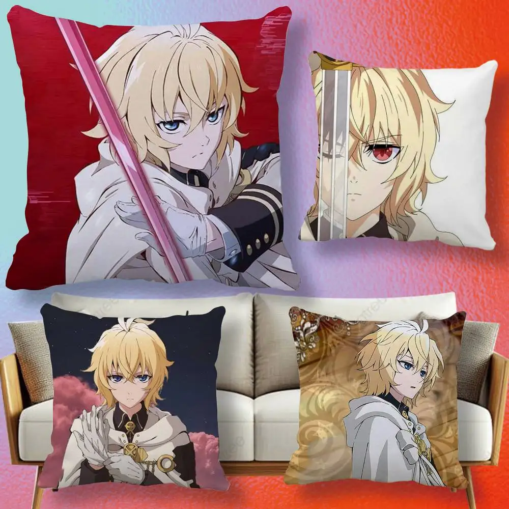 Seraph of the End  Double-sided printed pillow cover Solid color minimalist pillowcase, fits all bedroom styles