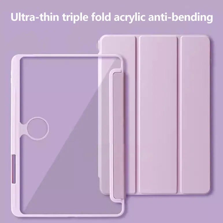 Juste en cuir ultra mince à trois volets pour OPPO Pad 3 Pro 12.1 Pad2 11.61 Neo 11.4 Air2, étui acrylique anti-bois avec fente pour stylo