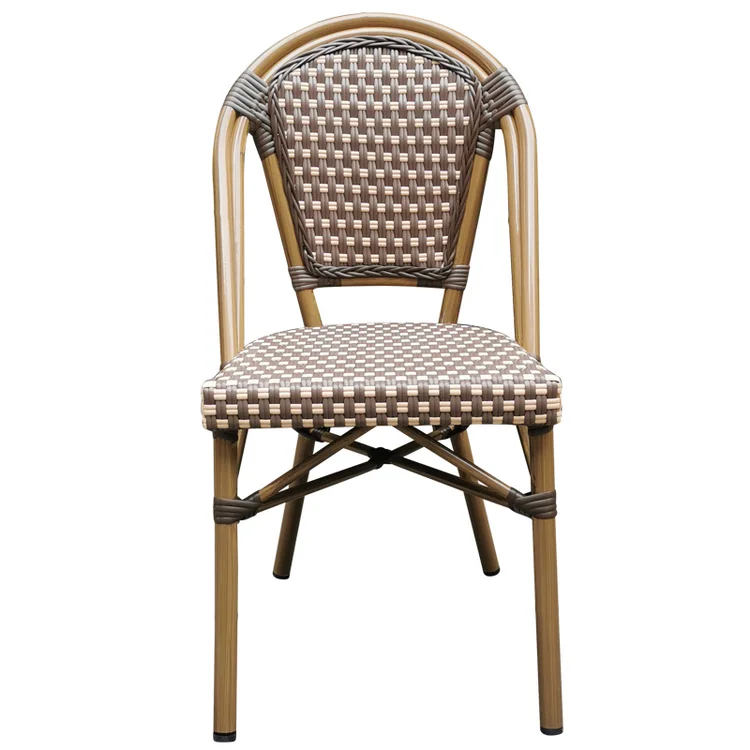 L-135 Rattan Furniture Outdoor Restaurant Bistro Garden French Bamboo Bar Cafe Patio Rattan Chair