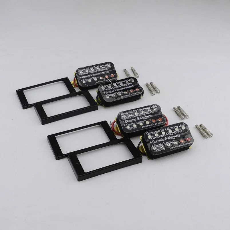 Yue Yun Music Store Electric Guitar Humbucker Pickup Set Original Genuine Ceramic Alnico Magnet Bar with Screw Guitar Accessory