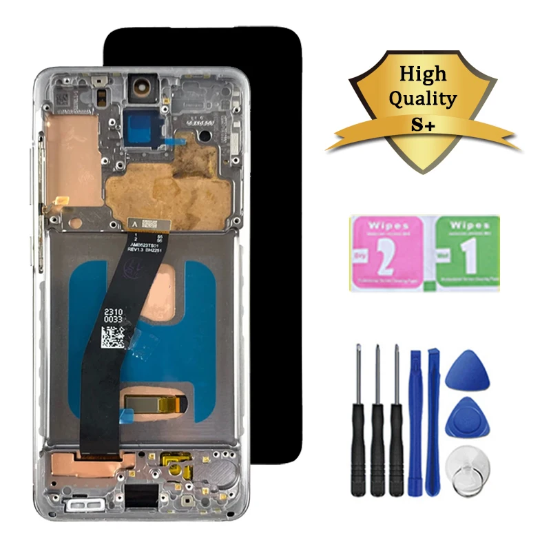 Super AMOLED S20 Screen For Samsung  S20 4G G980F SM-G980F/DS LCD Display with Frame Touch Screen Digitizer Assesmbly