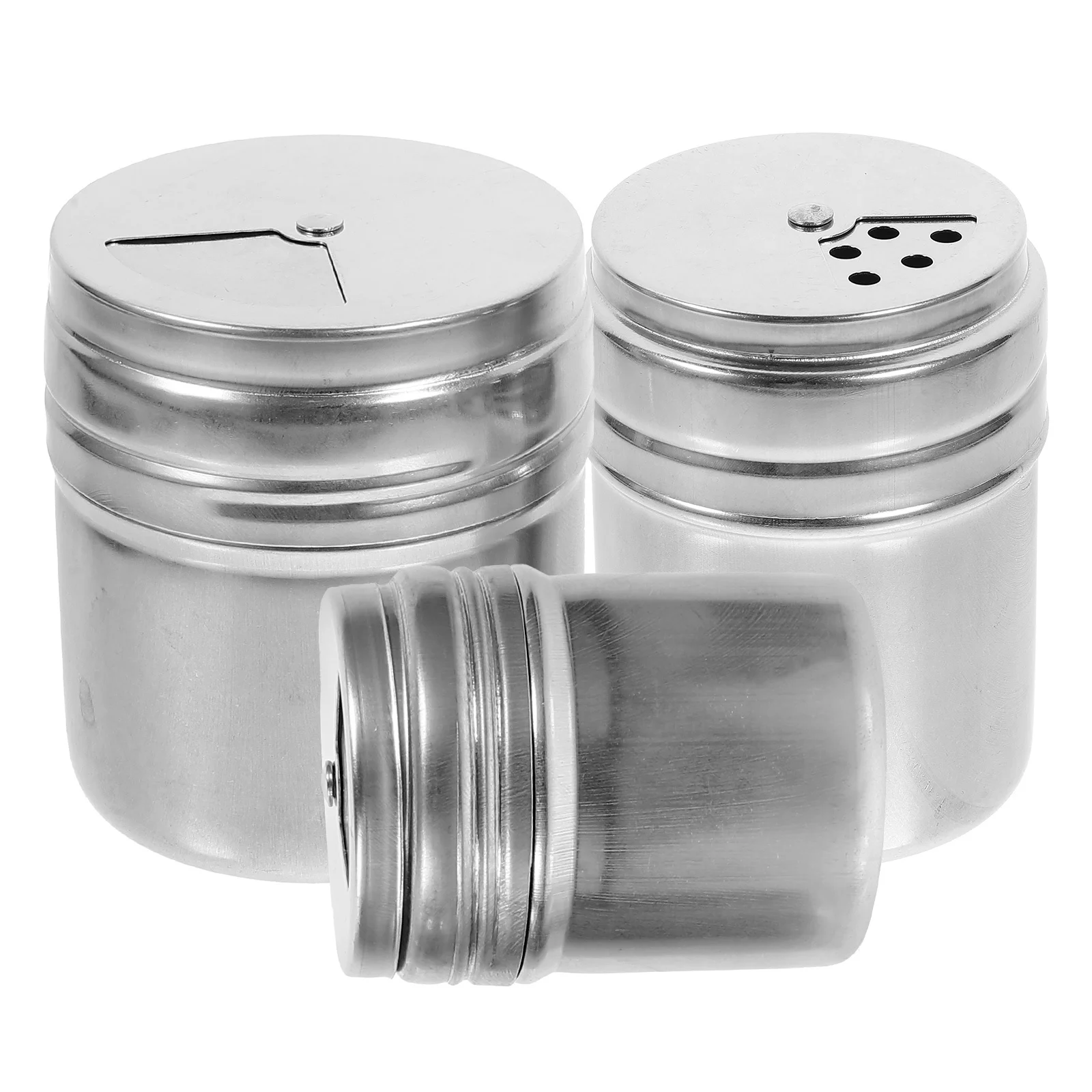 

3pcs Stainless Steel Seasoning Jar Salt Pepper Shaker Set Kitchen Spice Storage Bottle Barbecue Supplies Multipurpose Toothpick