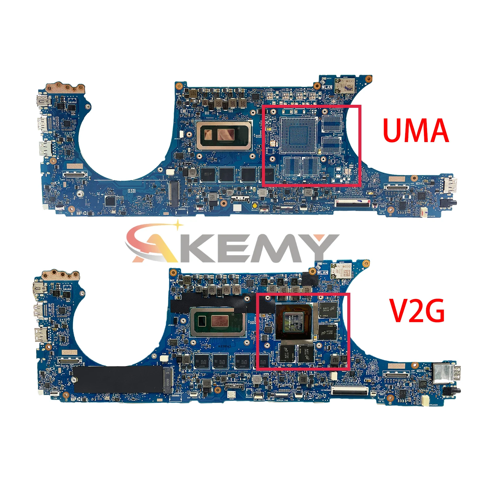 Imagem -02 - Akemy Ux534ft Placa-mãe para Laptop Asus Zenbook 15 Ux534fa Ux534ftc Ux534fac Ux534fn Mainboard i5 i7 Cpu Gtx1650 8g 16g Ram