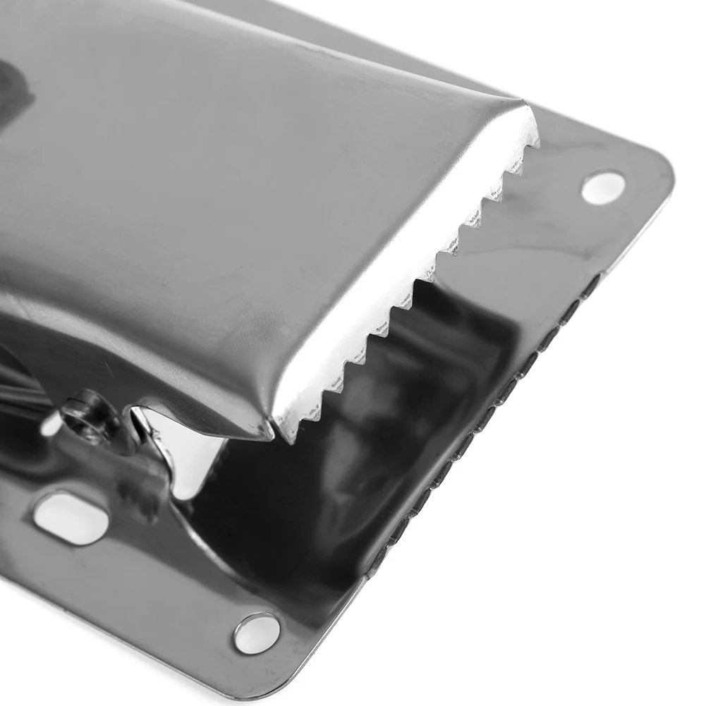Stainless Steel Fish Fillet Clamp with Mounting Base Deep-Jaw Fish Tail Clip Fish Fillet Tail Gripper for Fishing Board