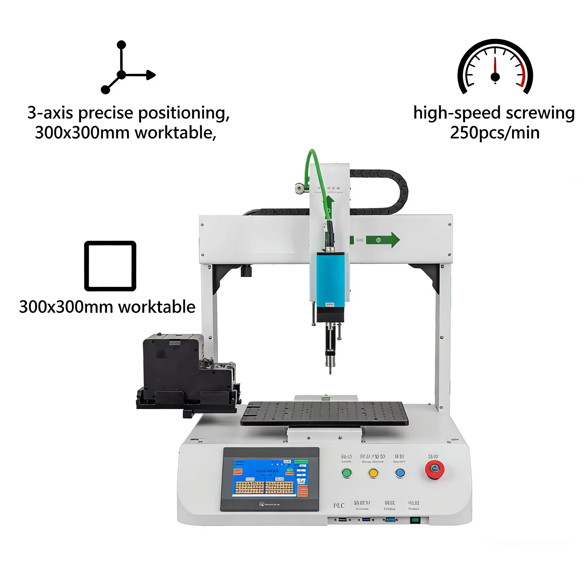 Industrial Three-Axis Enlarged Automatic Screwdriver Machine with PLC Control 200W 220V