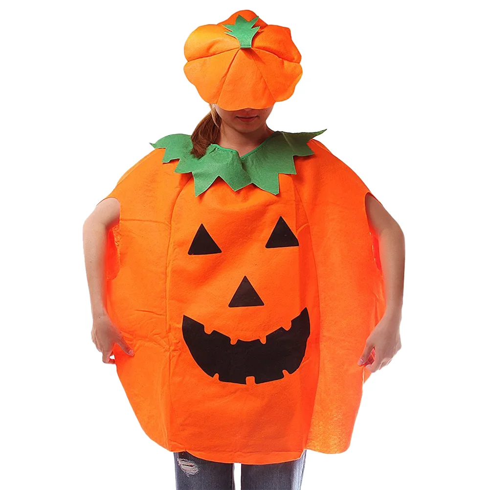 Pompoen Halloween Volwassen Outfit Kleding Halloween Kostuum Set van Pak & Hoed Pompoen Volwassen Jurk Pompoen Jurk