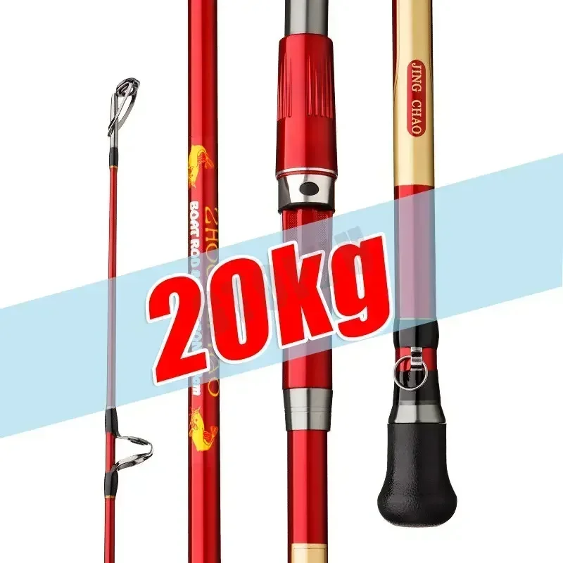 Telescopic Portable Fishing Rod Spinning Ultralight Hard Carbon Fishing Rod 1.8 M 2.1 M 2.4 M Red Three-section New Fishing Pole