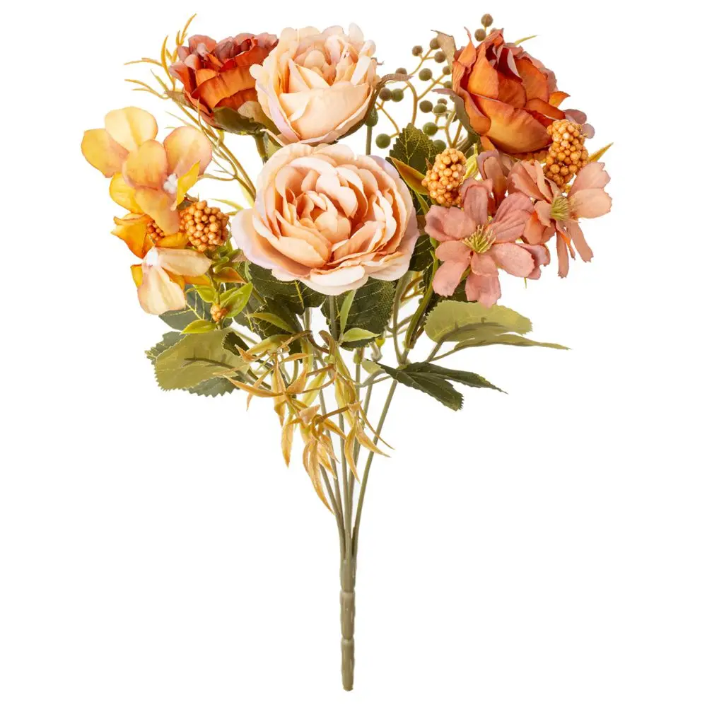 1PC Kunstbloemen Zijden Rozen Pioen Bruiloft Bruidsboeketten Thuis Kamer Tafel Buiten Tuin Muur Diy Geschenkdoos Festival Decora