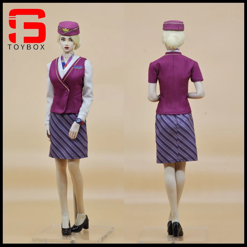 

In Stock CUKE TOYS MA-024 1/6 Female Flight Attendant Uniform Set Clothes Model Fit 12'' TBL S18 Soldier Action Figure Body Doll