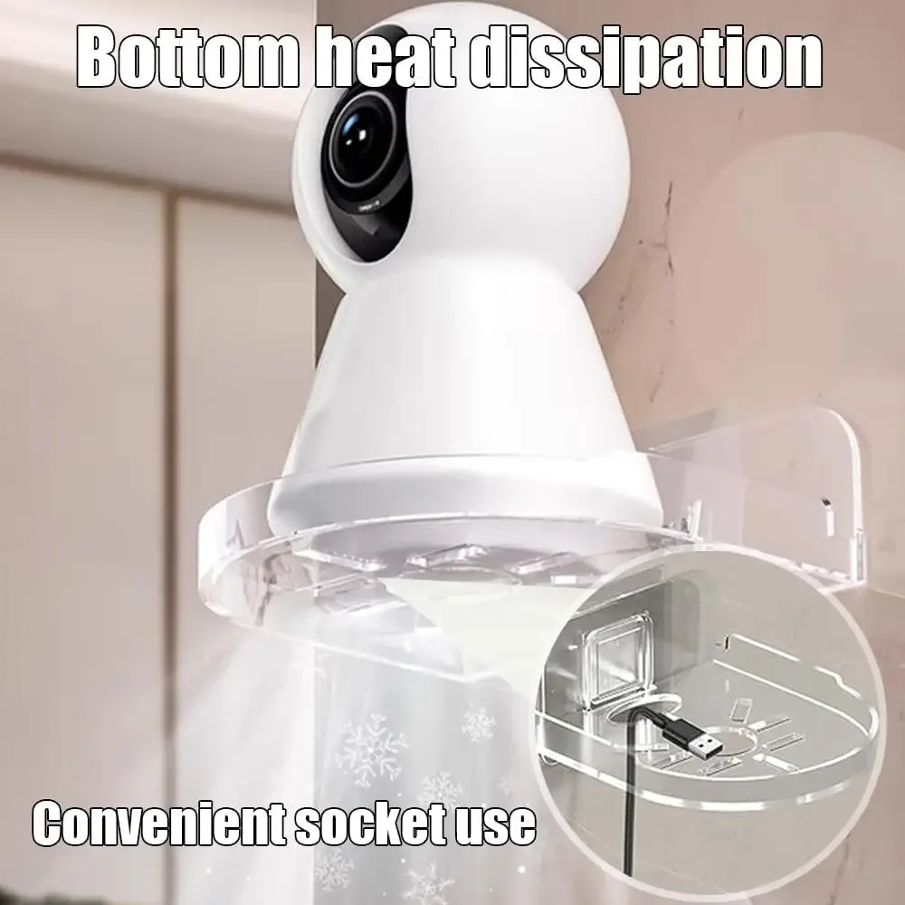 1/2Pcs Mini Punch-Free Security Surveillance Camera Stand Home Self-Adhesive Drill-free Fixer Traceless Wall-Mounted Bracket New - view 3
