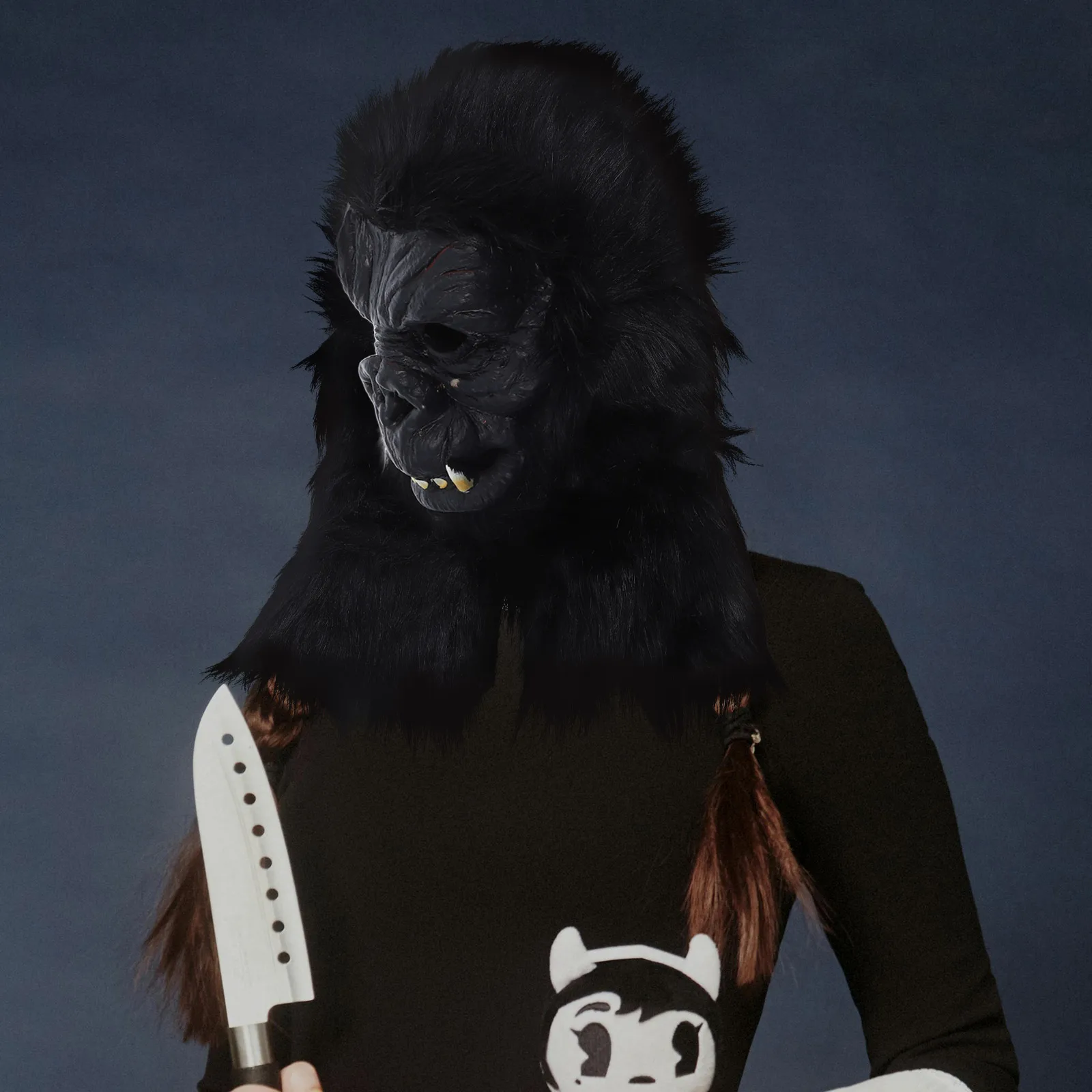 

Skin Orangutan Mask Man Super Realistic Gorilla Fun Animal Halloween