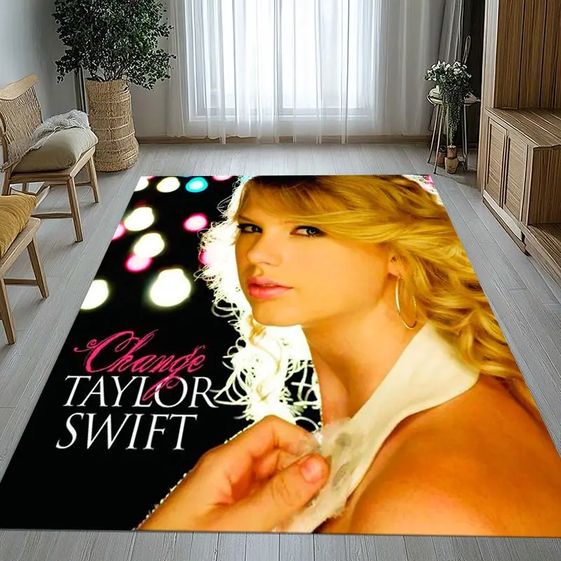 Fashion Eras Tour T-Taylor Music Area Rug,Non-Slip Carpet Mat for Living Room Bedroom Playroom,Sofa Floor Rug,Home Decor Gift
