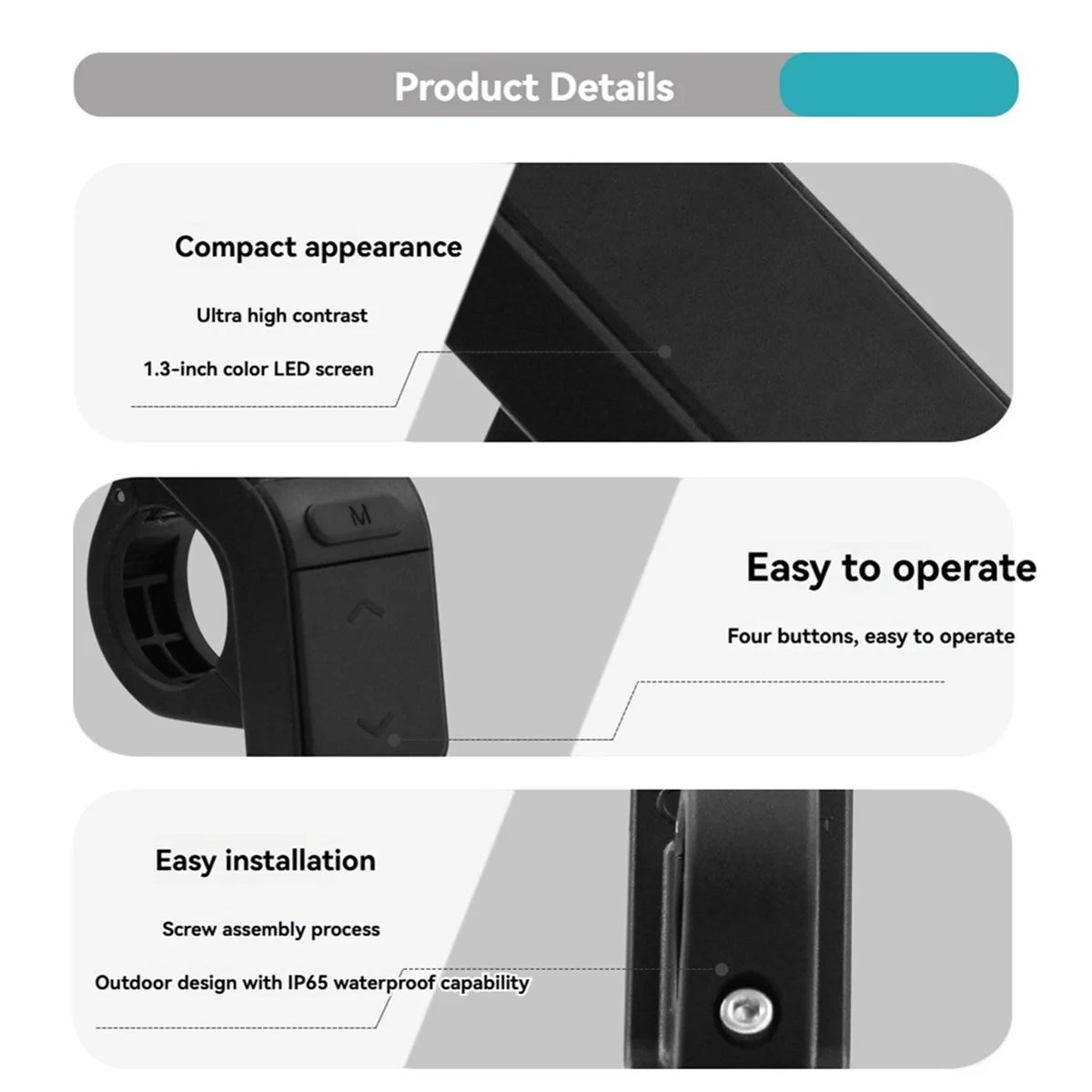 AA26P SW102/T LCD Display Electric Bike LCD Meter 24V 36V 48V CAN for Bafang Motors M410 M500 MS10 M600 M560 M800 M820