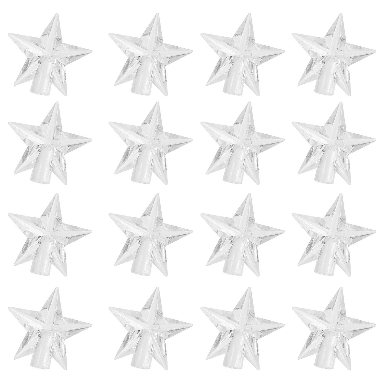 

100 Pcs LED Fairy Light Shades Pentagram Shell Xmas Tree Covers Bulb Beads Solar