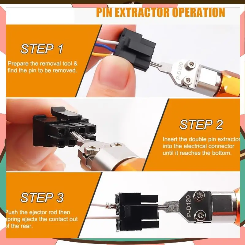 

Mini-Fit Jr Extraction Tool Molex Pin Release Tools DAP-D173/D120/D145 Ejector Rod Pin Extractor Terminal Pin Extractor-[A59T]