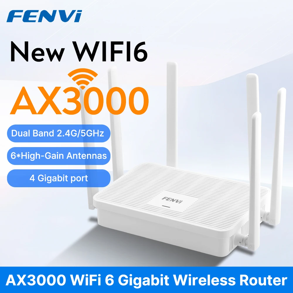 

fenvi WiFi 6 AX3000 Router Dual Band 2.4G 5GHz Wireless Signal Amplifier Repeater Network Wifi6 Booster Mesh For Home