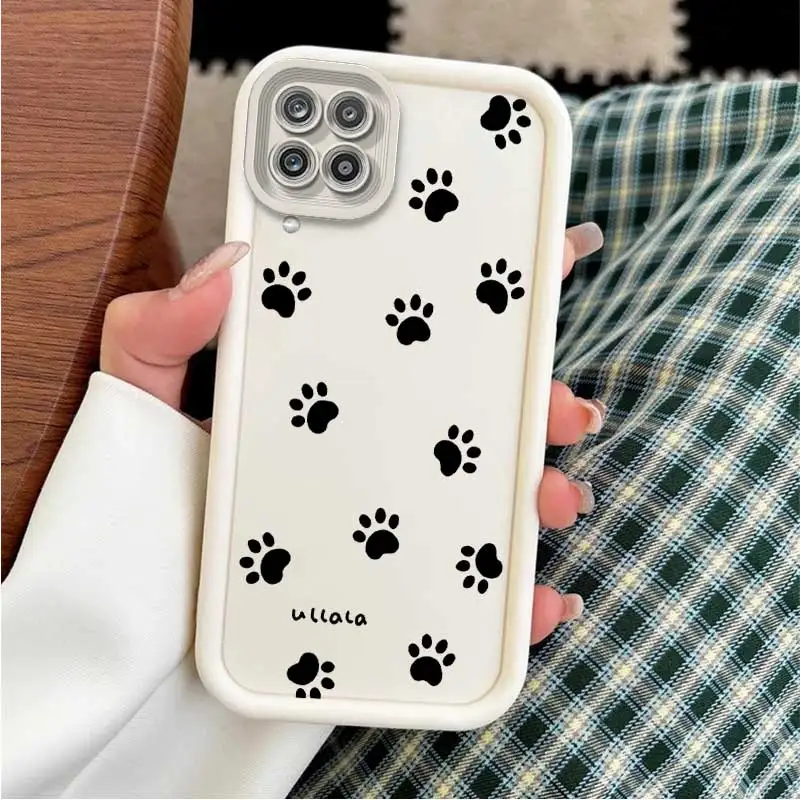 Paw prints Protect You For Samsung A12 (India) With Flexible Case Featuring Lightweight Ideal For A 12 71 32 15 14 03 02 52 55