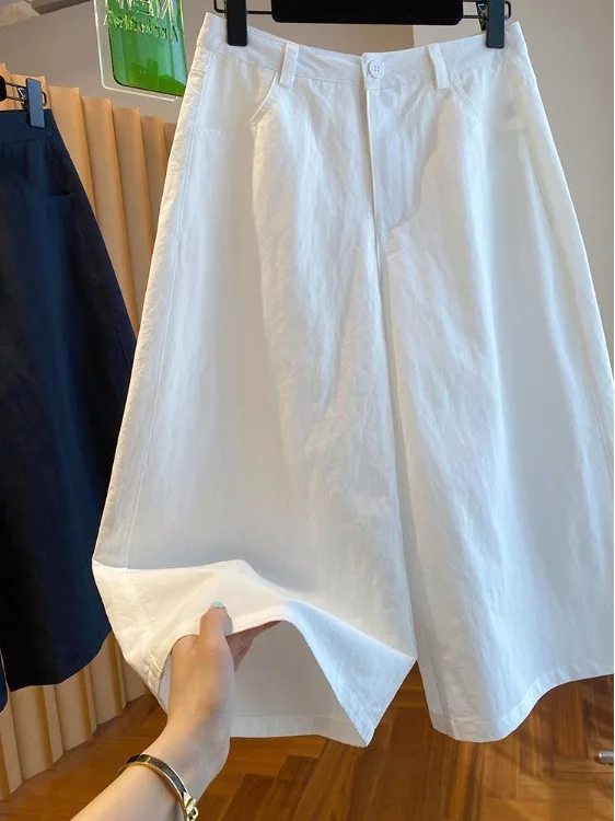 Koreaanse Sle wijde pijpen broek dames zomer dunne losse casual rechte broek super mooie broek zeven voet lengte