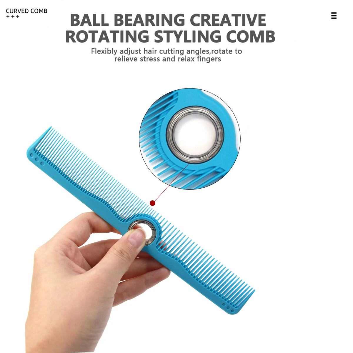 Cutting Comb Professional Spinning Anti-static Fidget Hair Combs Fidget Stress Relief Tool For Professional Hairdressing Cutting view 2