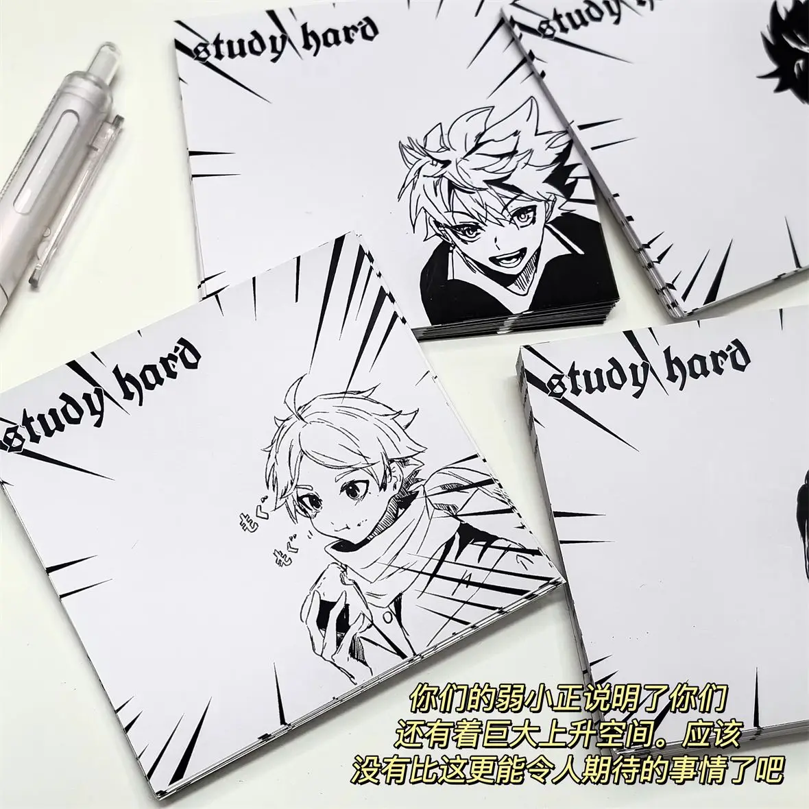 Haikyuu Cartoon Notebook Cartoon Paper Book Notepad Memo Note No Sticky Student Hinata Study Supplies promemoria cancelleria regalo