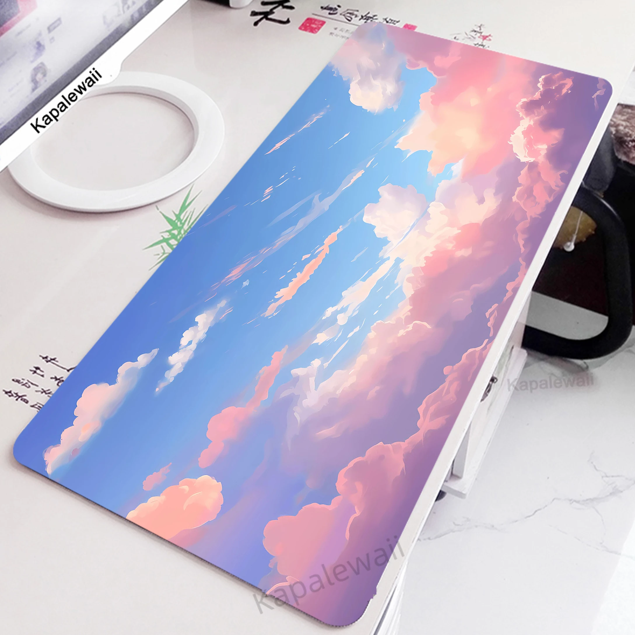 

Cloud Art Gamer Mousepad Large Gaming Mouse Pad Computer Keyboard Pads Locking Edge Mouse Mat XXXL 900x400 Gaming Desk Mat