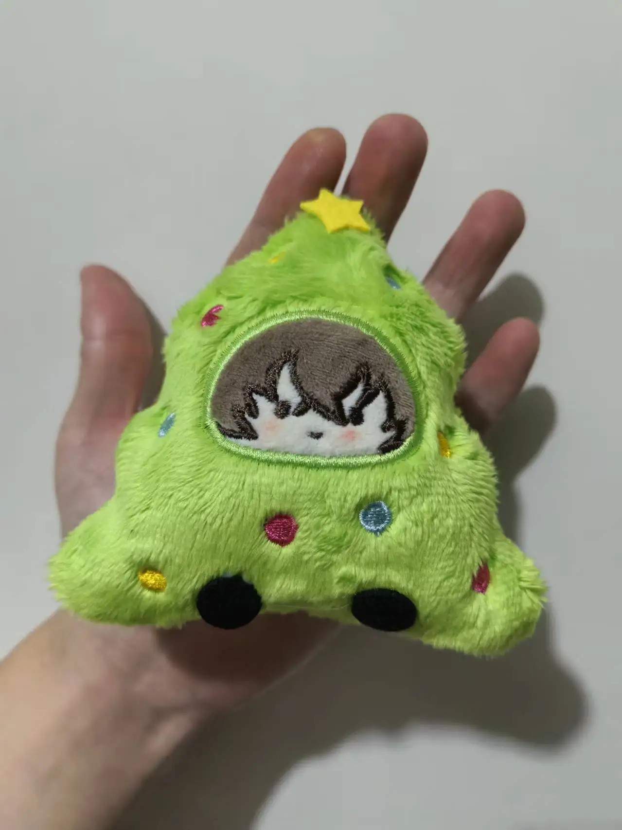 애니메이션 봉고 스트레이 도그스 크리스마스 트리 플러시 만화 인형 코스프레 학교 가방 장식 백팩 펜던트 팬들을 위한 크리스마스 선물