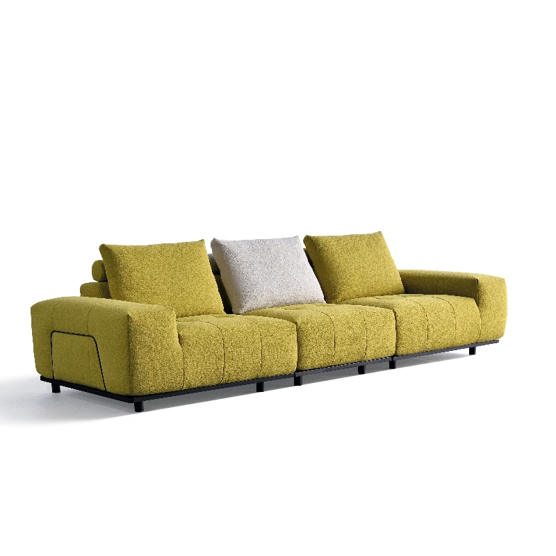 

Stainless steel leg sofa combination sofa, expandable function vacuum compression